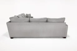 Mor Furniture Sectionals|Barrett Tux Sofa Chaise Sectional In Fisk Smoke, Right Facing
