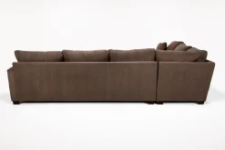 Mor Furniture Sectionals|Barrett Tux Sofa Chaise Sectional In Fisk Smoke, Right Facing