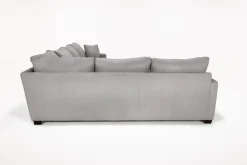 Mor Furniture Sectionals|Barrett Tux Sofa Chaise Sectional In Fisk Smoke, Right Facing