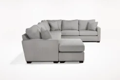 Mor Furniture Sectionals|Barrett Tux Sofa Chaise Sectional In Fisk Smoke, Right Facing