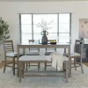 Mor Furniture Seating For 6|Dining Room Sets|Barry Counter Height Dining Table, 4 Stools & Bench In Light Brown