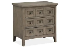 Mor Furniture Nightstands|Bay Creek 3 Drawer Nightstand In Light Gray