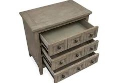 Mor Furniture Nightstands|Bay Creek 3 Drawer Nightstand In Light Gray