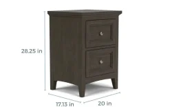 Mor Furniture Nightstands|Bay Creek 3 Drawer Nightstand In Light Gray