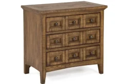 Mor Furniture Nightstands|Bay Creek 3 Drawer Nightstand In Light Gray