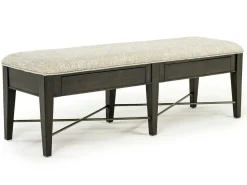 Mor Furniture Dining Benches|Bay Creek Bench W/ Storage In Light Gray