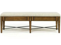 Mor Furniture Dining Benches|Bay Creek Bench W/ Storage In Light Gray
