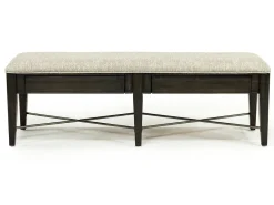 Mor Furniture Dining Benches|Bay Creek Bench W/ Storage In Light Gray