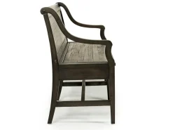 Mor Furniture Dining Benches|Bay Creek Bench W/ Storage In Light Gray