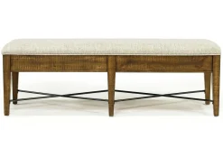 Mor Furniture Dining Benches|Bay Creek Bench W/ Storage In Light Gray