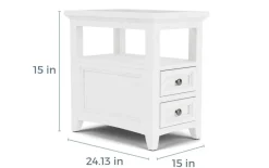 Mor Furniture Sofa & End Tables|Bay Creek Chairside Table In Graphite