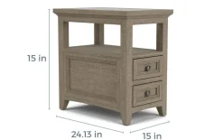 Mor Furniture Sofa & End Tables|Bay Creek Chairside Table In Graphite