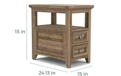 Mor Furniture Sofa & End Tables|Bay Creek Chairside Table In Graphite