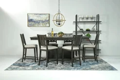Mor Furniture Counter Height Stools|Barstools|Bay Creek Counter Height Stool In Graphite, V-Back