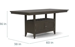 Mor Furniture Counter Height Tables|Dining Tables|Bay Creek Counter Height Extendable Dining Table In Light Gray