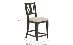 Mor Furniture Seating For 4|Counter Height Dining Sets|Bay Creek Counter Height Extendable Dining Table & 4 Stools In Graphite