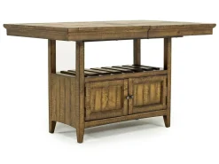Mor Furniture Seating For 4|Counter Height Dining Sets|Bay Creek Counter Height Extendable Dining Table & 4 Stools In Graphite