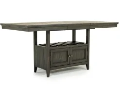 Mor Furniture Seating For 4|Counter Height Dining Sets|Bay Creek Counter Height Extendable Dining Table & 4 Stools In Graphite