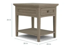 Mor Furniture Sofa & End Tables|Bay Creek End Table In Graphite, Rectangle