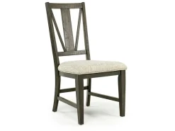 Mor Furniture Seating For 4|Dining Room Sets|Bay Creek Extendable Dining Table & 4 Upholstered V-Back Chairs In Toasted Nutmeg