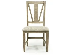 Mor Furniture Seating For 4|Dining Room Sets|Bay Creek Extendable Dining Table & 4 Upholstered V-Back Chairs In Toasted Nutmeg