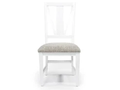 Mor Furniture Seating For 4|Dining Room Sets|Bay Creek Extendable Dining Table & 4 Upholstered V-Back Chairs In Toasted Nutmeg