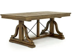 Mor Furniture Seating For 4|Dining Room Sets|Bay Creek Extendable Dining Table & 4 Upholstered V-Back Chairs In Toasted Nutmeg