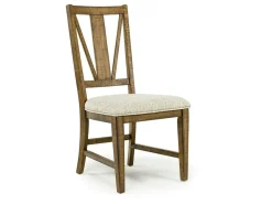 Mor Furniture Seating For 6|Dining Room Sets|Bay Creek Extendable Dining Table & 6 V-Back Chairs In Toasted Nutmeg