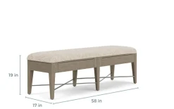 Mor Furniture Seating For 6|Dining Room Sets|Bay Creek Extendable Dining Table, 4 V-Back Chairs & High Back Bench In Graphite