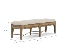 Mor Furniture Seating For 6|Dining Room Sets|Bay Creek Extendable Dining Table, 4 V-Back Chairs & High Back Bench In Graphite