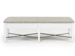 Mor Furniture Seating For 6|Dining Room Sets|Bay Creek Extendable Dining Table, 4 V-Back Chairs & High Back Bench In Graphite