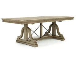 Mor Furniture Seating For 6|Dining Room Sets|Bay Creek Extendable Dining Table, 4 V-Back Chairs & High Back Bench In Graphite