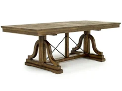 Mor Furniture Seating For 6|Dining Room Sets|Bay Creek Extendable Dining Table, 4 V-Back Chairs & High Back Bench In Graphite