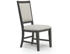 Mor Furniture Seating For 6|Dining Room Sets|Bay Creek Extendable Dining Table, 4 V-Back Chairs & High Back Bench In Graphite