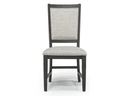 Mor Furniture Seating For 6|Dining Room Sets|Bay Creek Extendable Dining Table, 4 V-Back Chairs & High Back Bench In Graphite
