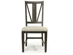Mor Furniture Seating For 6|Dining Room Sets|Bay Creek Extendable Dining Table, 4 V-Back Chairs & High Back Bench In Graphite