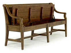 Mor Furniture Seating For 6|Dining Room Sets|Bay Creek Extendable Dining Table, 4 V-Back Chairs & High Back Bench In Graphite