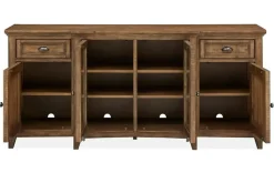 Mor Furniture Media Consoles & Hutches|Tv Stands|Bay Creek Media Console In Nutmeg W/ Usb Charger, 70 Inch