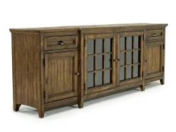 Mor Furniture Media Consoles & Hutches|Tv Stands|Bay Creek Media Console In Nutmeg W/ Usb Charger, 70 Inch