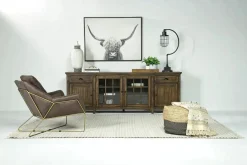 Mor Furniture Media Consoles & Hutches|Tv Stands|Bay Creek Media Console In Nutmeg W/ Usb Charger, 70 Inch