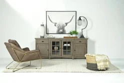 Mor Furniture Media Consoles & Hutches|Tv Stands|Bay Creek Media Console In Nutmeg W/ Usb Charger, 70 Inch