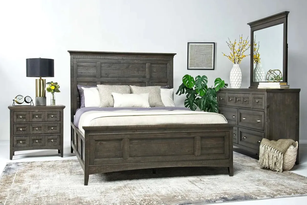 Mor Furniture Beds|Bay Creek Panel Bed In Light Gray, Queen