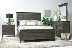 Mor Furniture Beds|Bay Creek Panel Bed In Light Gray, Queen