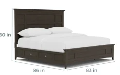 Mor Furniture Beds|Bay Creek Panel Bed In Light Gray, Queen