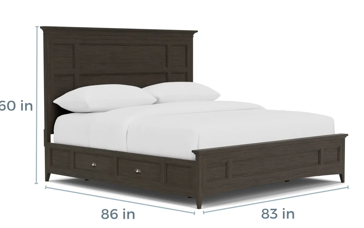Mor Furniture Beds|Bay Creek Panel Bed In Light Gray, Queen
