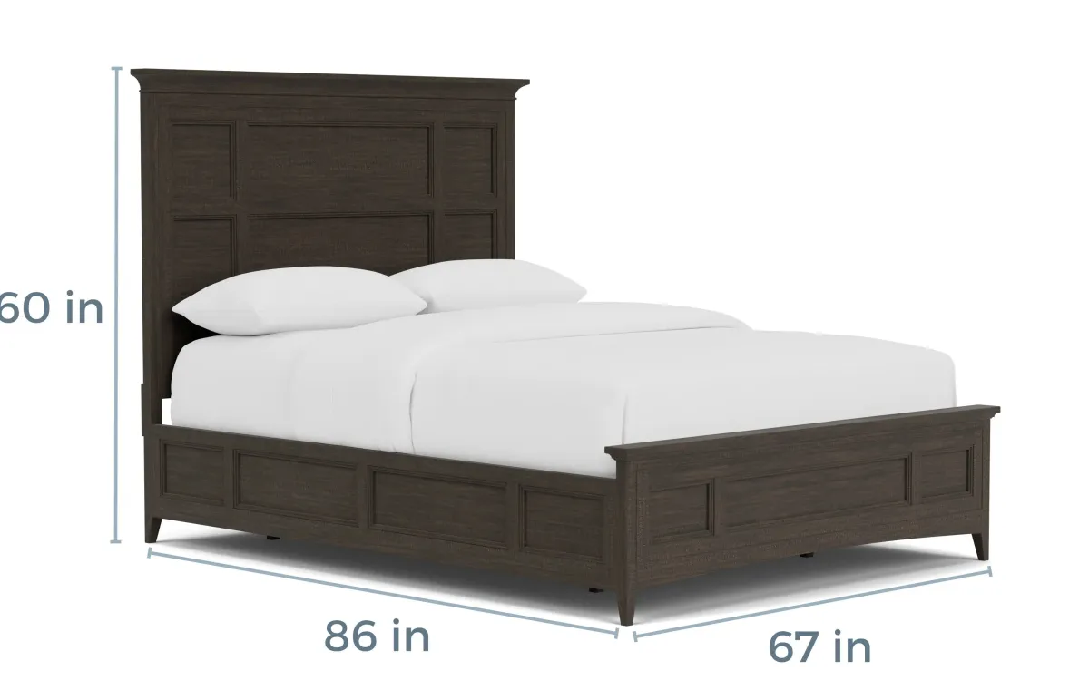 Mor Furniture Beds|Bay Creek Panel Bed In Light Gray, Queen