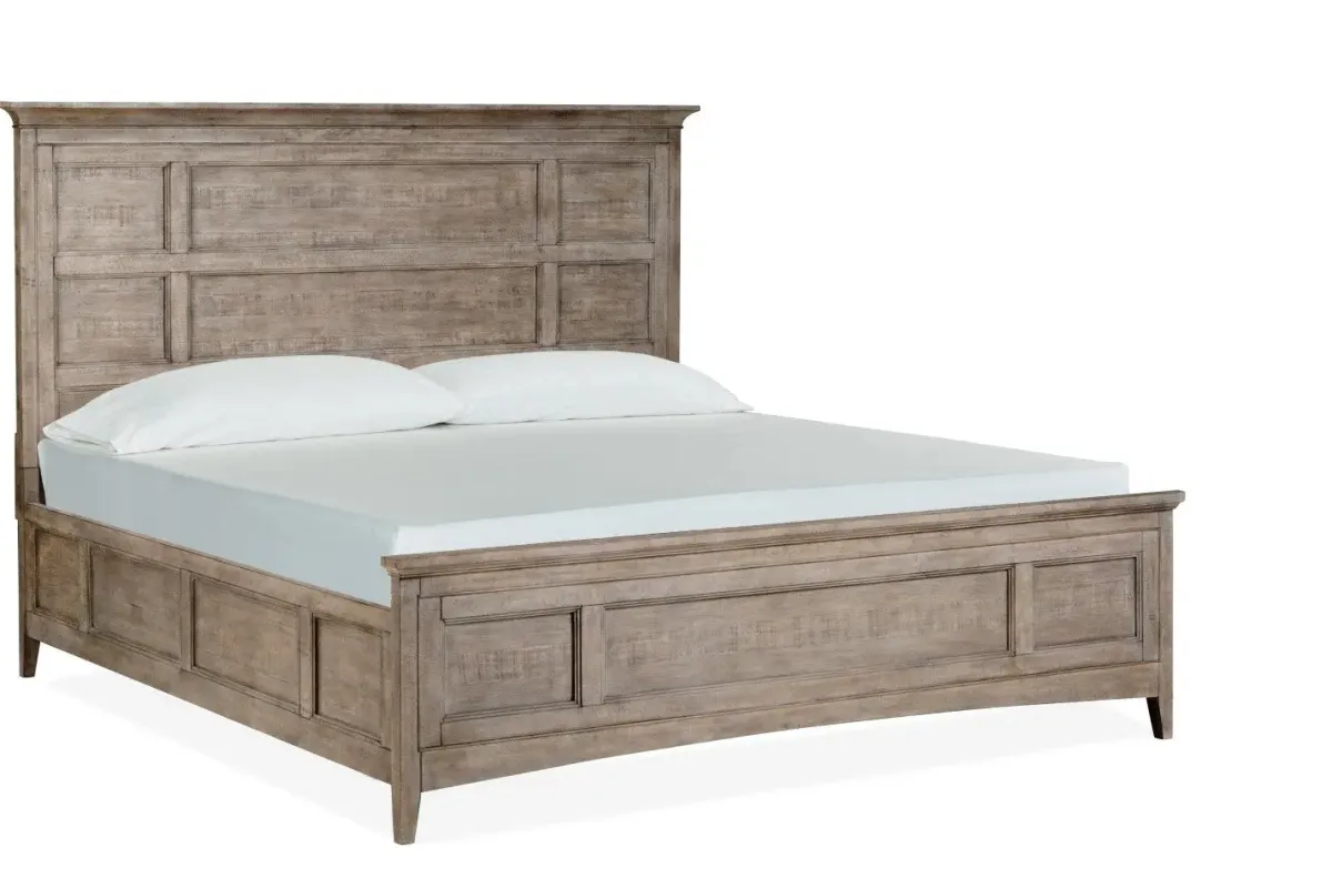 Mor Furniture Beds|Bay Creek Panel Bed In Light Gray, Queen