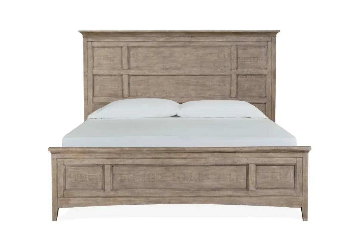 Mor Furniture Beds|Bay Creek Panel Bed In Light Gray, Queen