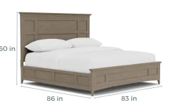 Mor Furniture Beds|Bay Creek Panel Bed In Light Gray, Queen
