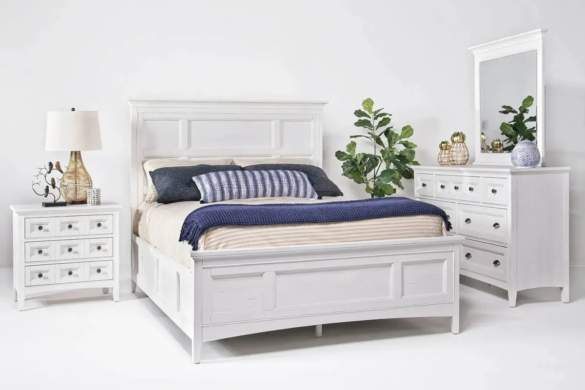 Mor Furniture Beds|Bay Creek Panel Bed In Light Gray, Queen
